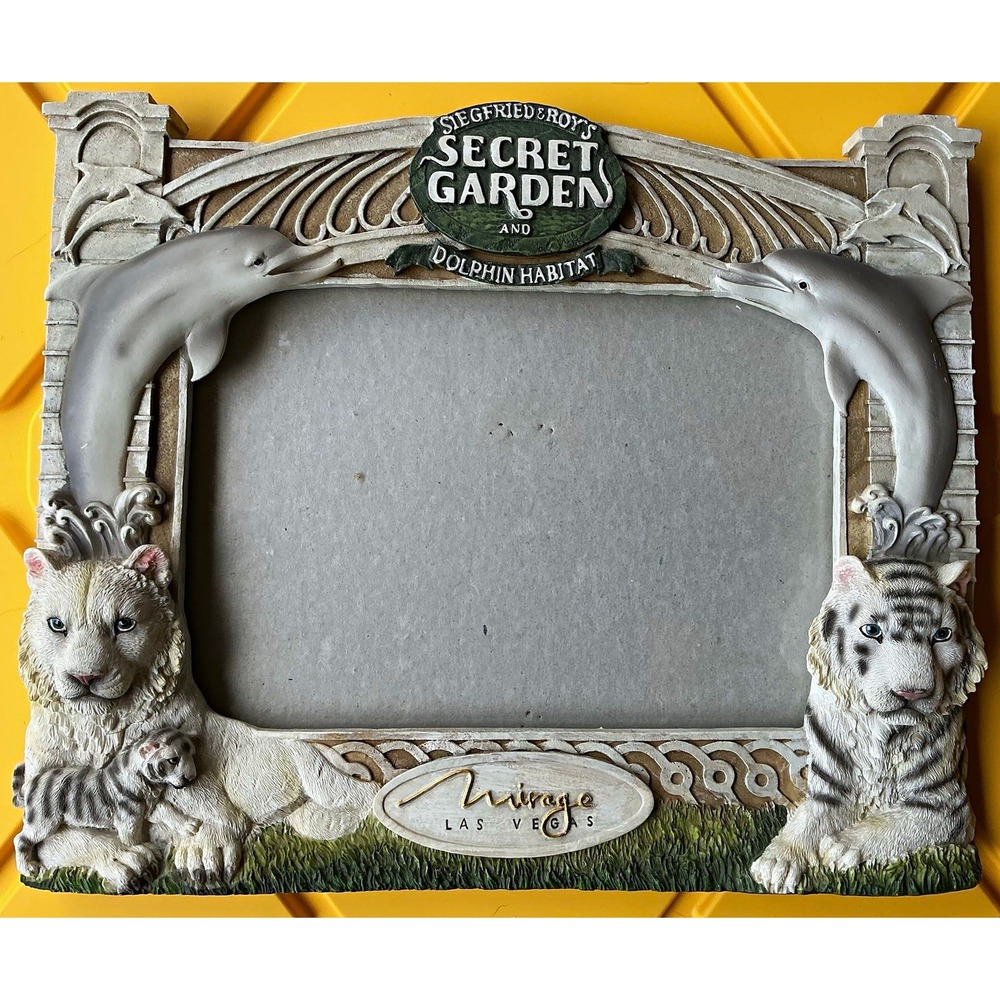 Vintage Siegfried & Roy Secret Garden Dolphin Habitat 3D Frame Mirage Las Vegas